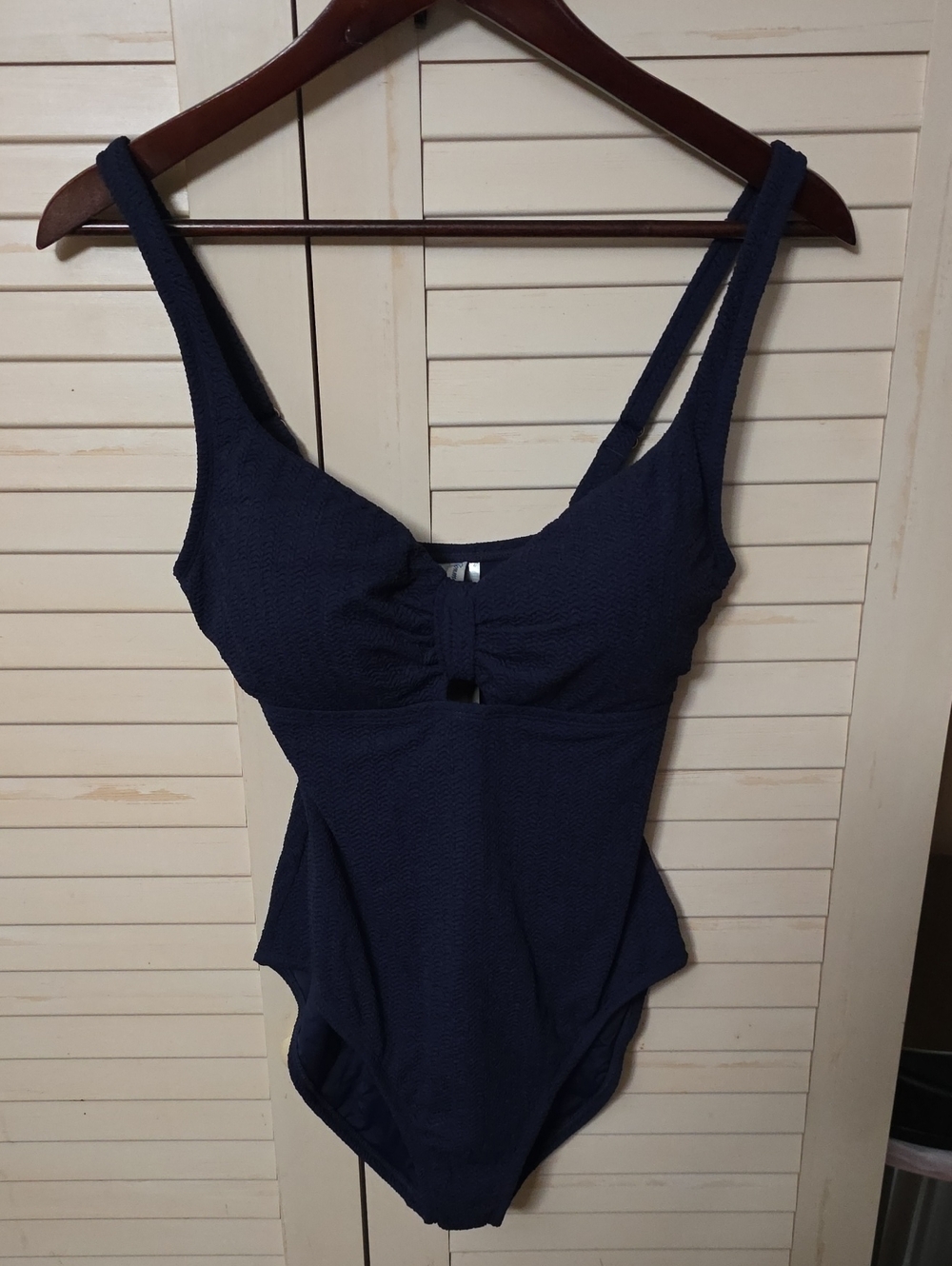 Tommy Bahama Beachy Waves One Piece Swimsuit Navy NWT 12